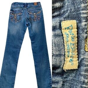 VINTAGE Y2K PARIS BLUES Low Rise Skinny JEANS Size 3